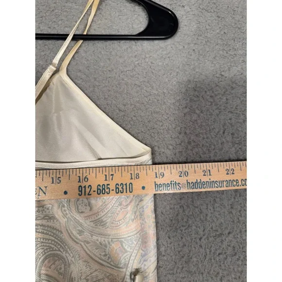 Lord & Taylor Vintage Paisley Slip Dress Chemise Nightgown Pastel Large - Picture 4 of 8